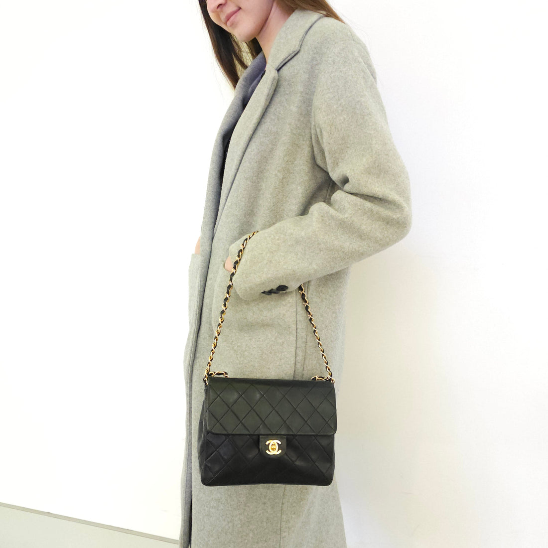 CHANEL Classic Square Lambskin Small Bag