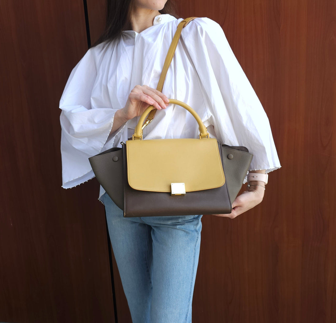 Celine Leather Medium Trapeze Bag TWS