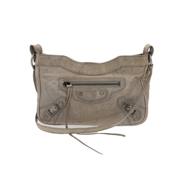 Balenciaga Hip Crossbody Bag in Grey Leather