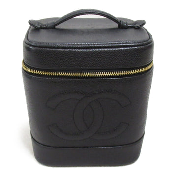 Chanel Togo/epsom/caviar/clemence/callfskin/cowhide/lambskin Skin Vanity Handbag Black
