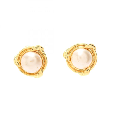 Top Quality Chanel Gold Plated Faux Pearl Earrings