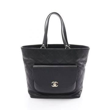Chanel Matelasse Leather Tote Bag Black