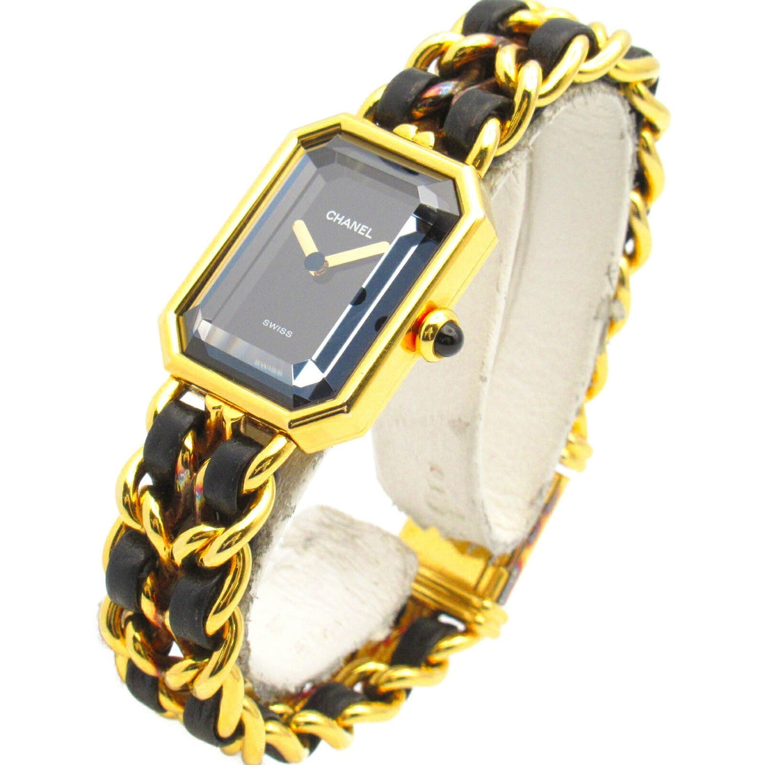 Top Quality Chanel Premiere M Watch Gold Plated Leather Quartz H0001