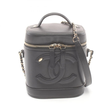 Top Quality Chanel Lambskin Vanity Shoulder Bag Black