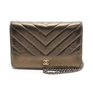 Chanel Chevron V-Stitch Leather Shoulder Bag