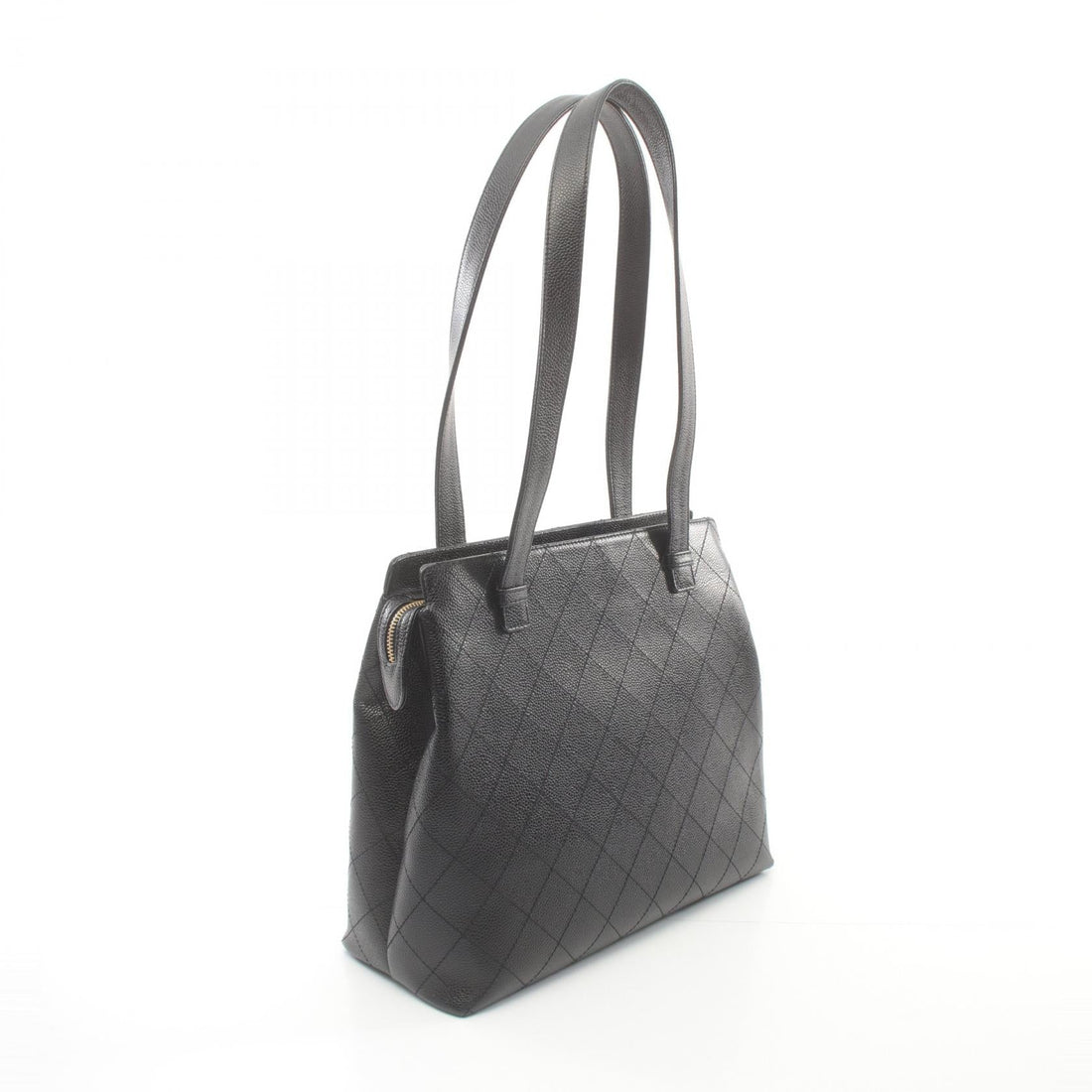 Chanel Caviar Skin Matelasse Tote Bag Black