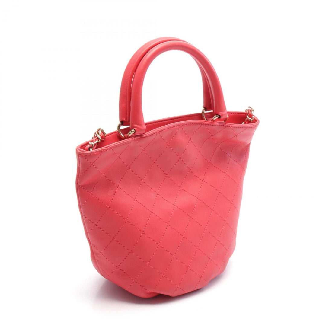 Chanel Matelasse Leather Shoulder Bag Red