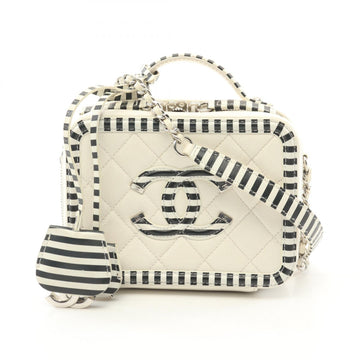 Chanel CC Filigree Small Vanity Bag Leather