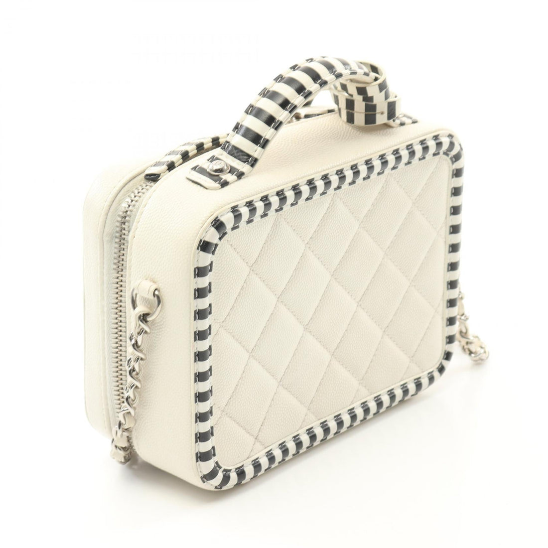 Chanel CC Filigree Small Vanity Bag Leather