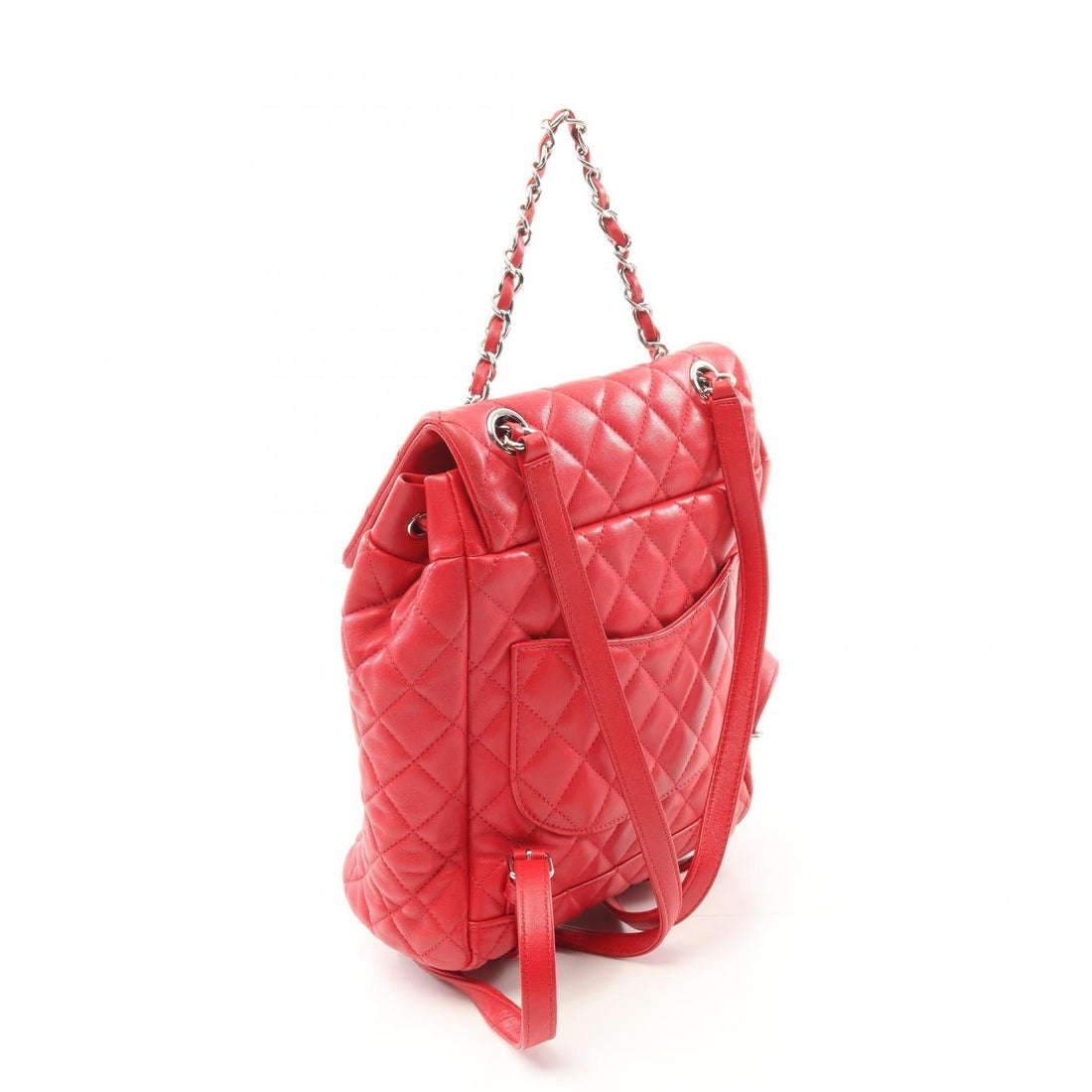 Chanel Matelasse Lambskin Backpack Red