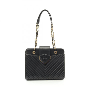 Chanel Leather V-Stitch Shoulder Bag