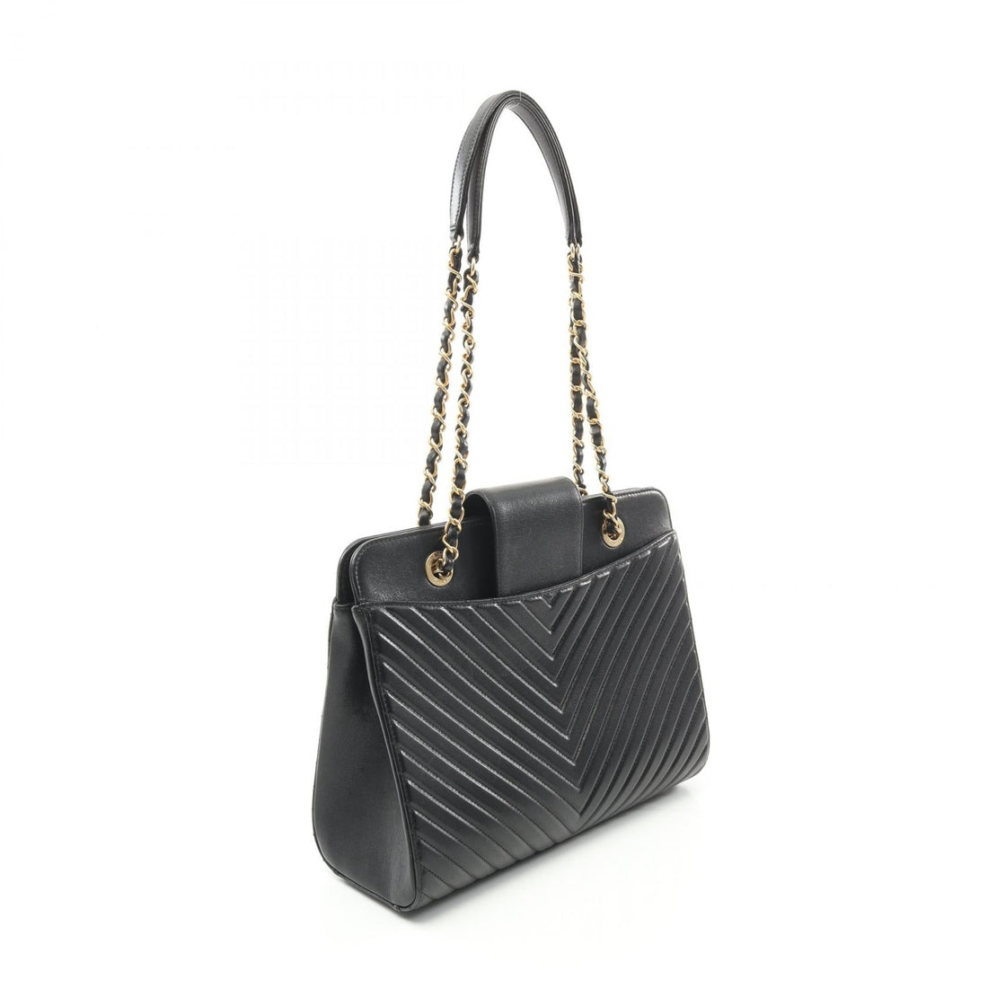 Chanel Leather V-Stitch Shoulder Bag