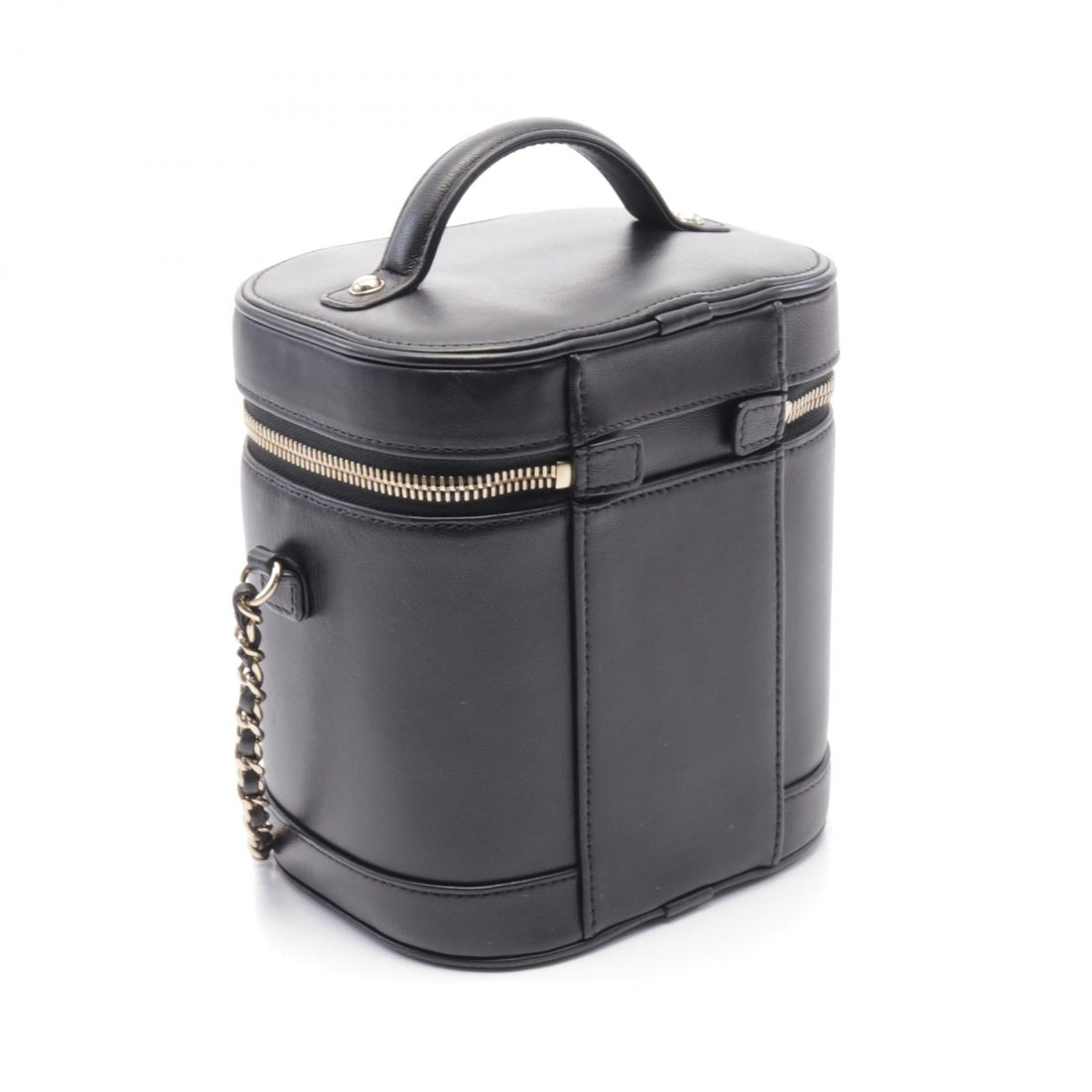 Chanel Lambskin Coco Mark Handbag Black AS0323