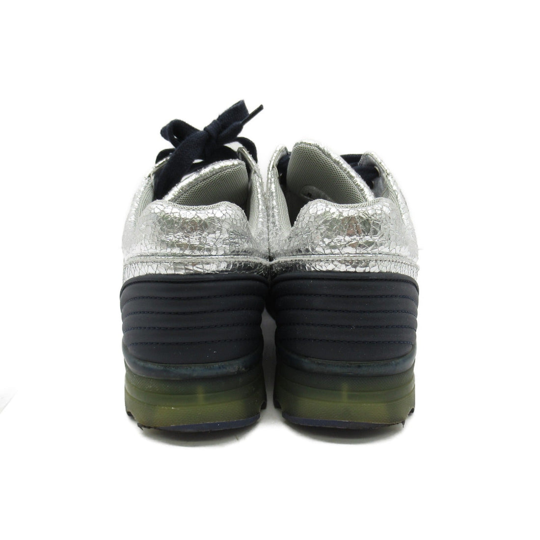Top Quality Chanel Leather Sneakers Silver