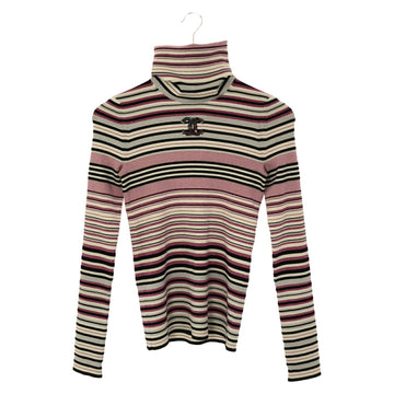 Top Quality Chanel Wool Turtleneck Knit Top Pink