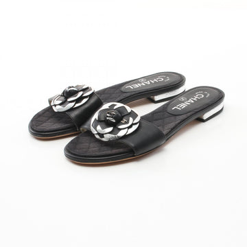 Top Quality Chanel Camellia Leather Sandals G29154