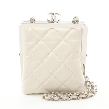 Chanel Matelasse Leather Plastic Shoulder Bag AP2496