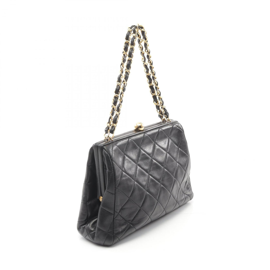 Chanel Lambskin Matelasse Handbag Black