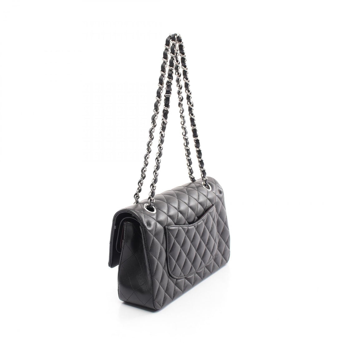 Chanel Lambskin Matelasse W Flap Shoulder Bag A01112