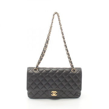 Chanel Matelasse W Flap Shoulder Bag Leather