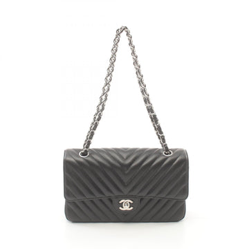 Chanel Chevron V-Stitch Leather Shoulder Bag