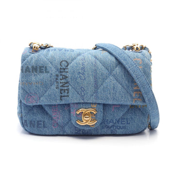 Chanel Denim Matelasse Small Flap Shoulder Bag