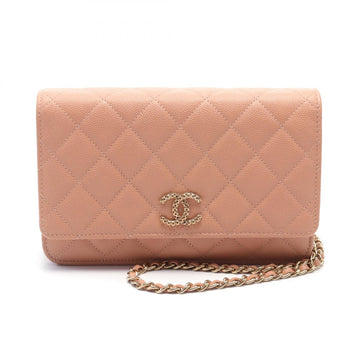 Chanel Matelasse Leather Shoulder Bag Pink