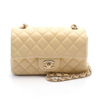 Chanel Mini Matelasse Leather Shoulder Bag Yellow