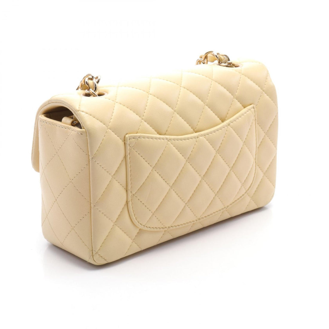 Chanel Mini Matelasse Leather Shoulder Bag Yellow