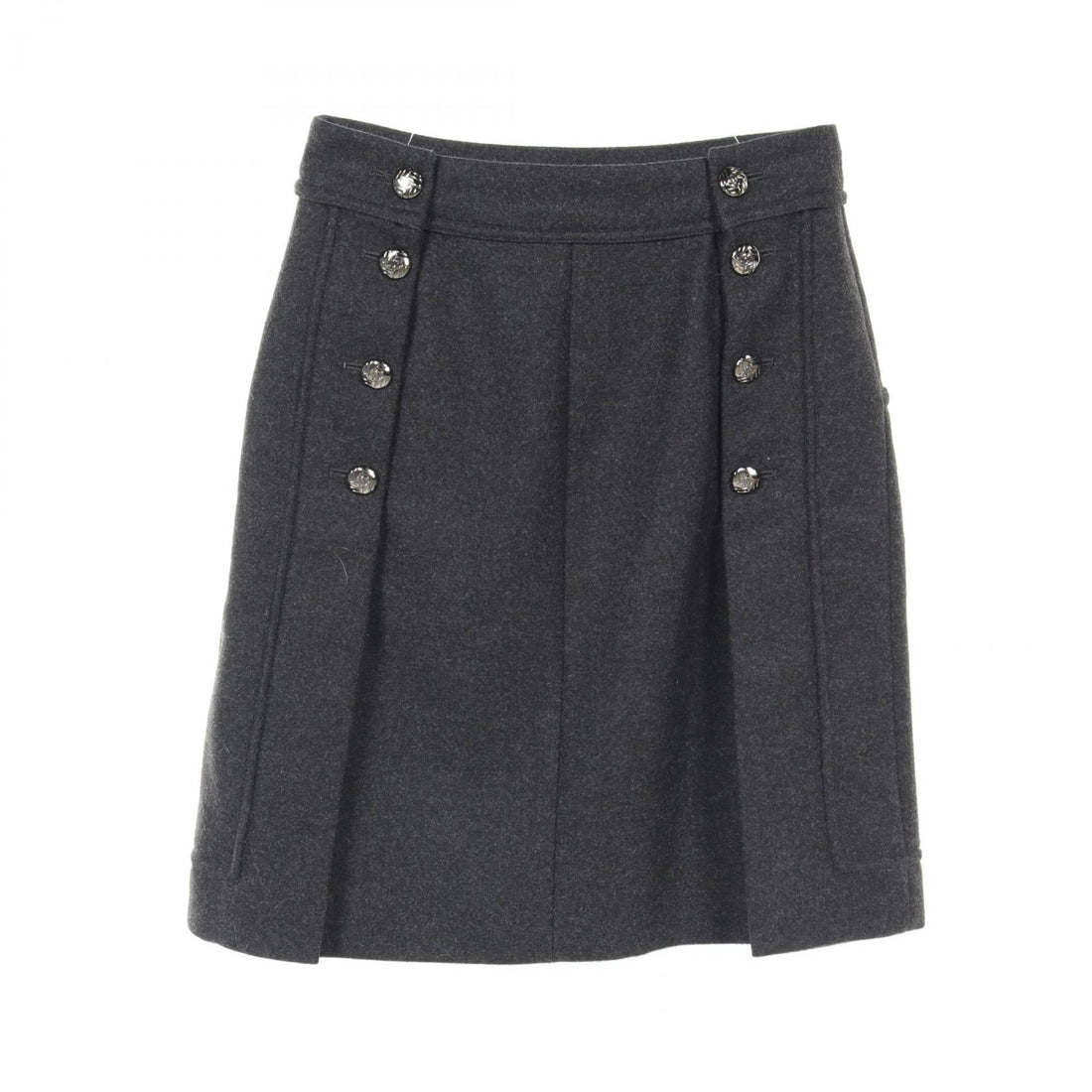 Top Quality Chanel Wool Angora Skirt Gray P41836