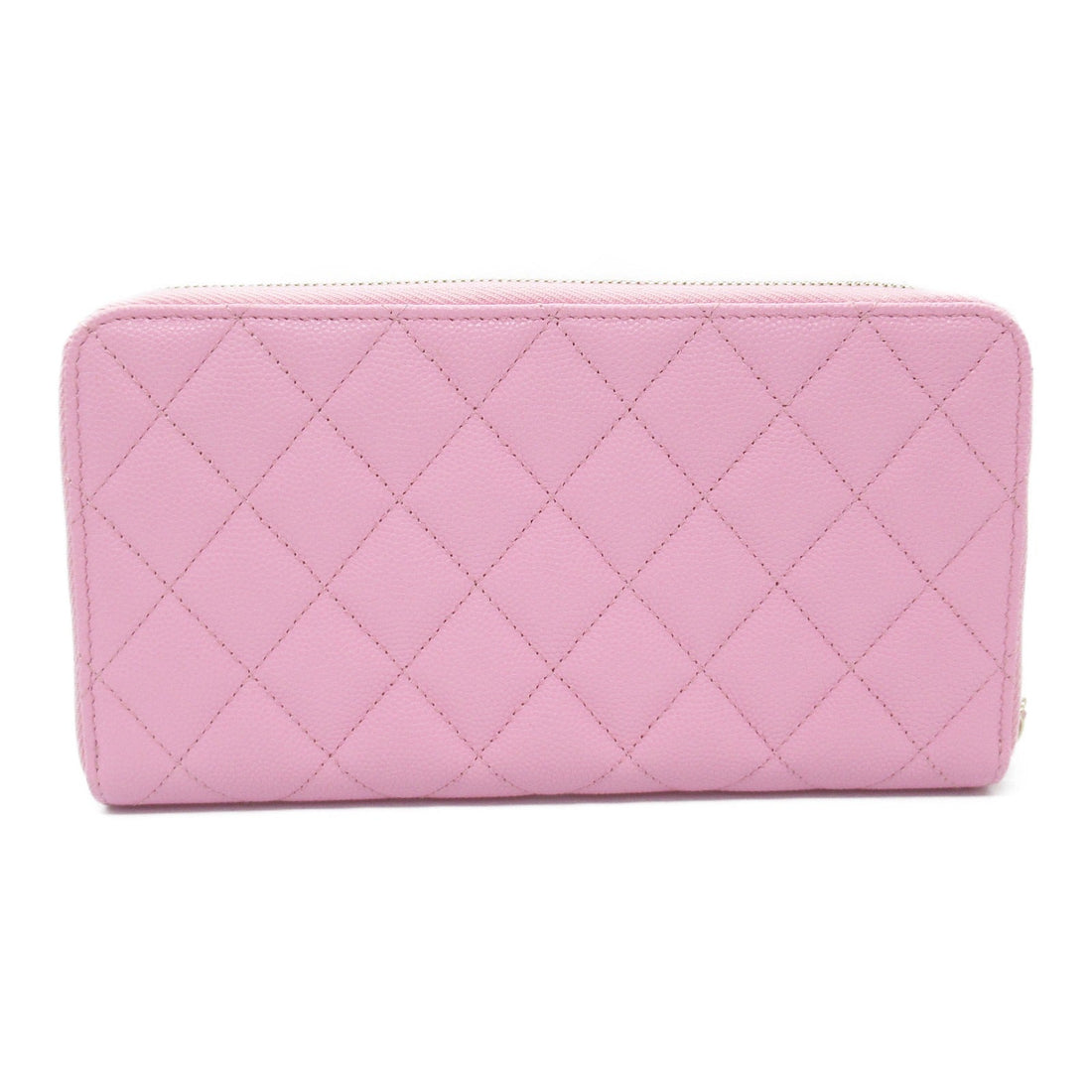 Chanel Matelasse Leather Long Wallet Pink