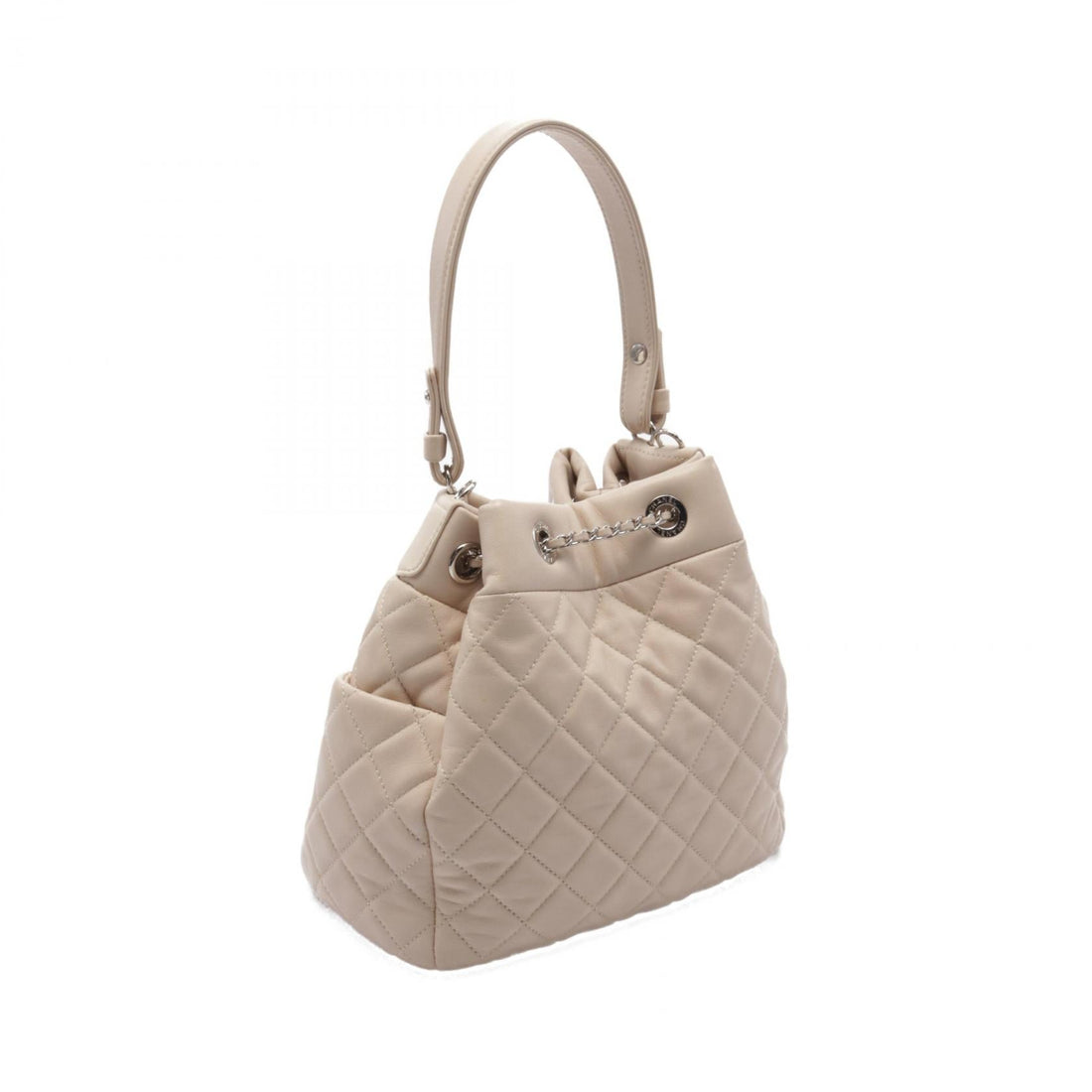 Chanel Matelasse Leather Handbag Beige