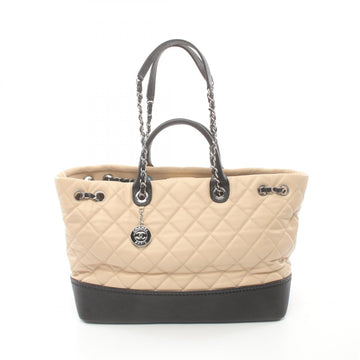 Chanel Gabrielle Leather Tote Bag Beige/Black