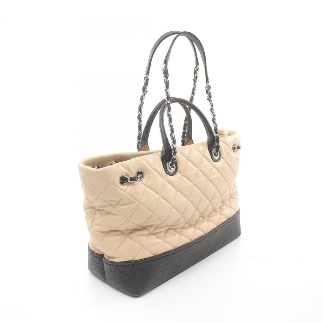 Chanel Gabrielle Leather Tote Bag Beige/Black
