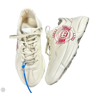 Shoes Luxury Designer By Gucci In White, Size: 11.5