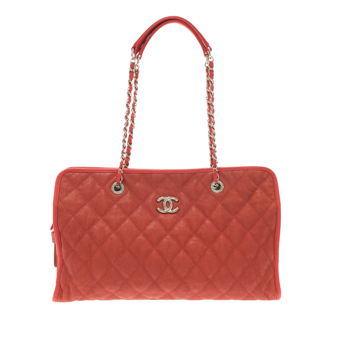 Red Top Quality Chanel Caviar French Riviera Tote