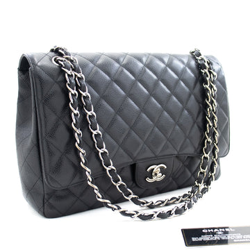 Top Quality Chanel Caviar Grained Calfskin New Chain Shoulder Bag Black 13"
