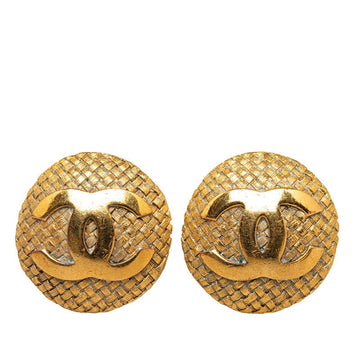 Chanel  Coco Mark Earrings Gold Plated