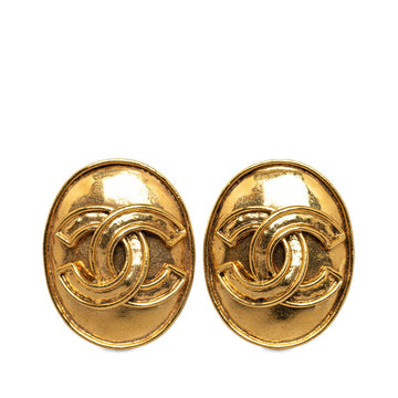 Chanel  Coco Mark Earrings Gold Plated