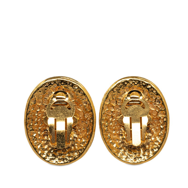 Chanel  Coco Mark Earrings Gold Plated