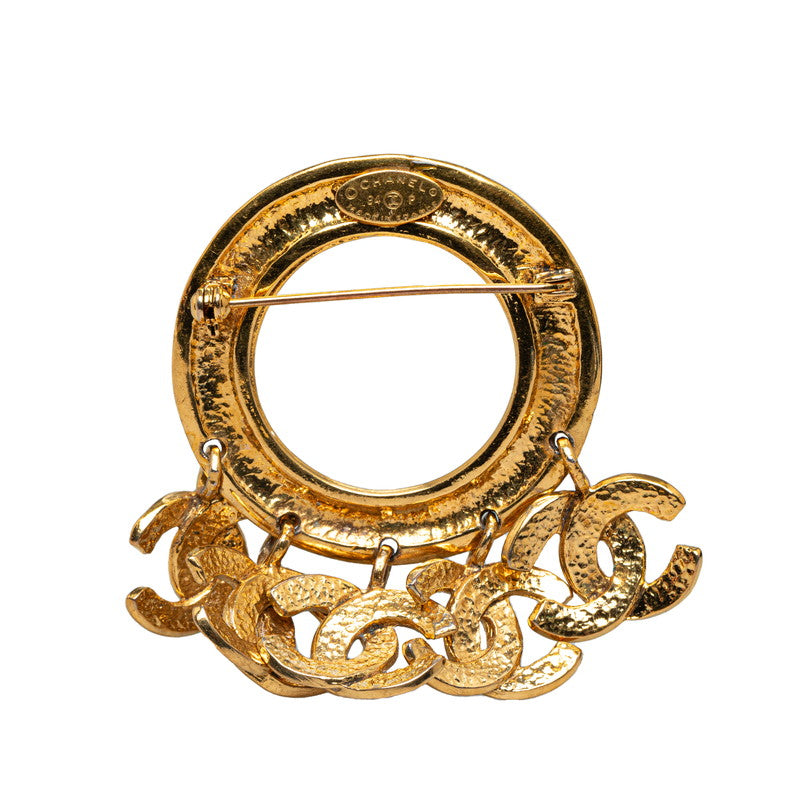 Chanel  Gold Plated Coco Mark 5-Link Brooch
