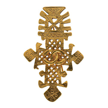 Top Quality Chanel  Coco Mark Brooch Gold Plated