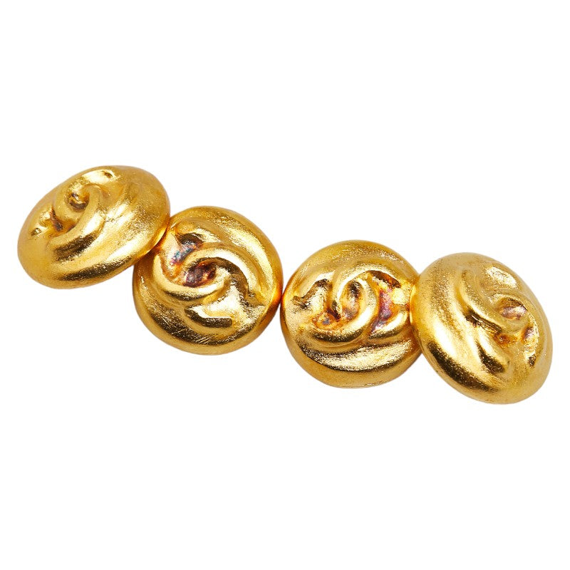 Top Quality Chanel  Coco Mark Round Double Cufflinks Gold Plated