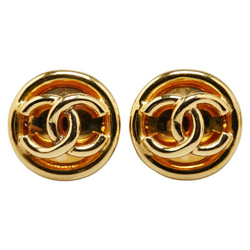 Chanel  Coco Mark Earrings Gold Plated