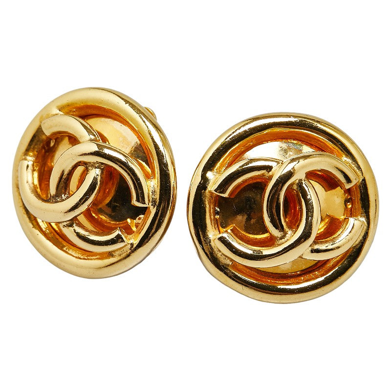 Chanel  Coco Mark Earrings Gold Plated