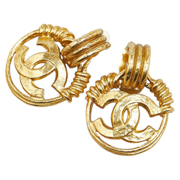 Chanel  Coco Mark Earrings Gold Plated