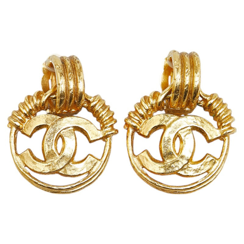 Chanel  Coco Mark Earrings Gold Plated