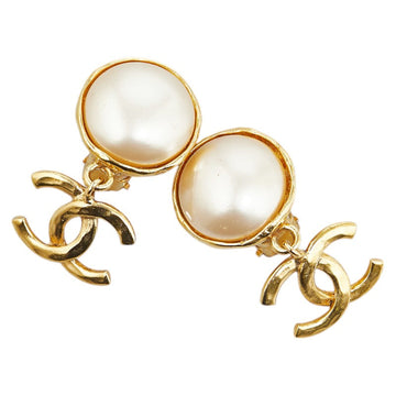 Chanel  Coco Mark Swing Earrings Gold