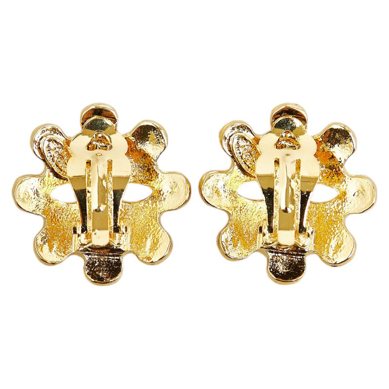 Chanel  Coco Mark Flower Earrings Gold