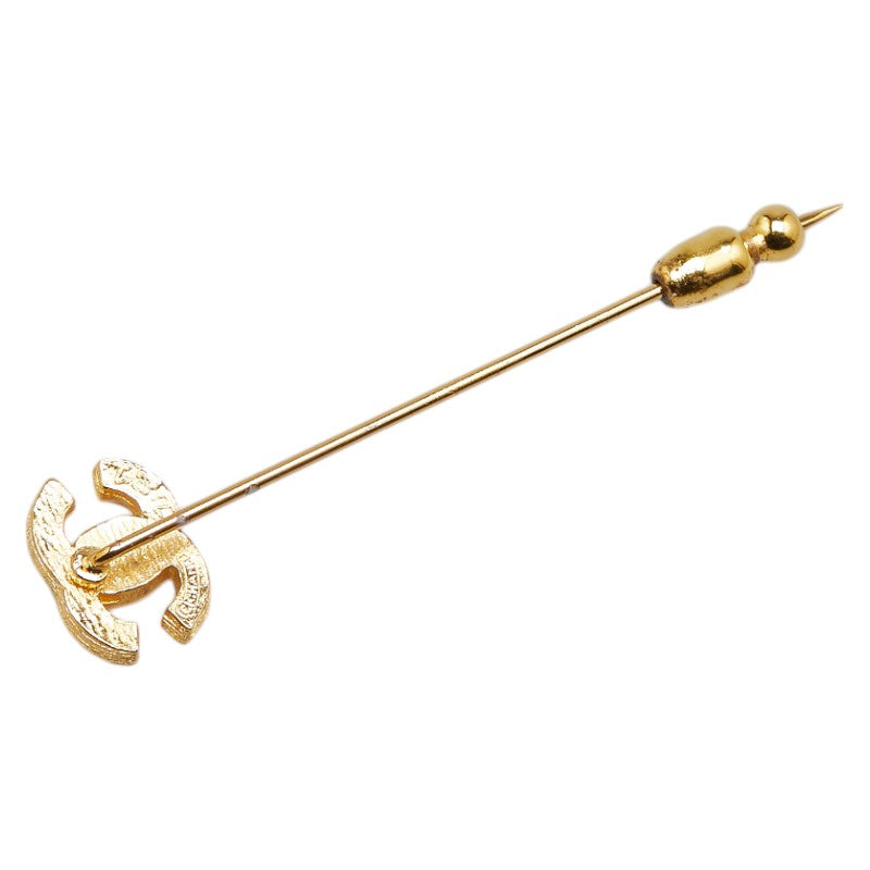 Chanel Coco no mark Rhinestone Brooch Gold